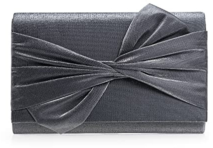 IXEBELLA Satin Evening Bag Bow Flap Clutch Purse for Women Formal Party/Prom/Wedding
