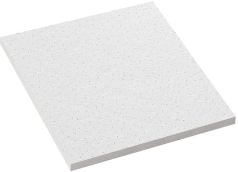 CALGARY | 10-er Set Deckenplatten | Weiß Deckenpaneele | 62 x 62 cm | Dicke:12 mm | Oberfläche: feinkörniger Putz| Mineralfaserplatte | Rasterdeckenplatten
