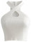 KOEMCY Damen Crop Tops Ärmellose Top Bauchfreie Camisole Tank Top Casual Unterhemd (Weiß)