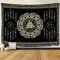 F-FUN SOUL Nordic Vikings Wandteppich, groß, 254 x 228,6 cm, weiches Flanell, Wikinger-Valknut, keltische Rune, skandinavische ästhetische Mythologie, Wandbehang für Schlafzimmer, Wohnzimmer, Dekor