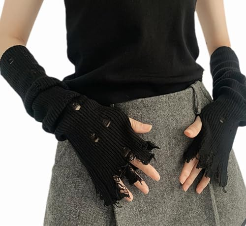 URAWESO Damen Uraweso Punk Goth Arm Warmers Gothic-Armstulpen (1er Pack)