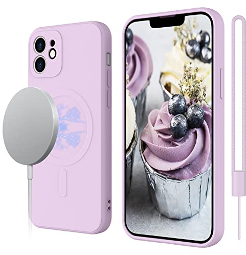 ElestBela iPhone 12 Hülle, Handyhülle iPhone 12 Case Kompatibel mit MagSafe, Magnetisch Hülle iPhone 12 Dünn, Kratzfeste Rundumschutz Magnetic Schutzhülle Hülle iPhone 12 6.1'' Lila