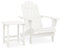 Yolola Adirondack-Gartenstuhl mit Tisch Adirondack Stuhl Gartenstuhl Holz Relaxsessel Adirondack Gartenstuhl Deckchair Balkonstuhl Gartenliege Massivholz Tanne Weiß