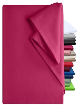 npluseins Bettlaken 180x275cm Leintuch ohne Gummizug Tuch ist ideal Terrasse Reisen Camping und Tischtuch - Wohnmobil Laken - Betttuch ohne Gummizug 100% Baumwolle, ca. 180 x 275 cm, weinrot