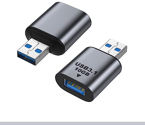 Adattatore CY USB 3.0/3.1 da femmina tipo A a maschio tipo A, adattatore dati 10Gbps per estensione laptop e desktop
