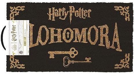 Pyramid International HARRY POTTER Door Mat (Coir Alohomora Design) 33cm x 60cm Coir Doormat, Outside and Inside Door Mat, Official Merchandise