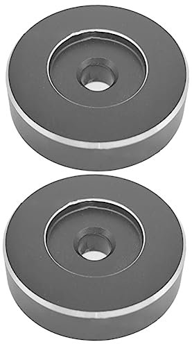Gatuida 2pcs 45 dome aluminum center adapter for 7 inch records 45 rpm black adapter Metal 7 inch Single Adaptor shirt Vinyl Records record Eccentric aluminum Converter record accessories