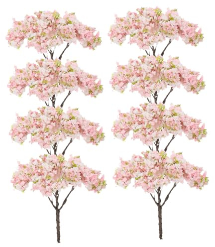 MAGICLULU 8stücke Teiliges Kirschblütenbaum Miniatur Landschaft Dekoration Künstlicher Baum Für Sandtisch Und Miniatur Landschaften Für Kreative Bastelprojekte Und Garten