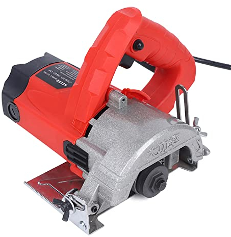 Steintrennsäge, 1.58KW 13000r/min tragbar Fliesensäge, Fliesenschneider elektrisch mit 1 Holz- und 1 Steinsägeblatt Schnitttiefe max. 34mm, für Holz und Stein