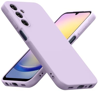 Cresee Custodia per Samsung Galaxy A25 5G, custodia sottile per telefono con protezione della fotocamera, interno morbido slim fit flessibile TPU copertura posteriore per Galaxy A25 5G, lilla