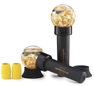 ImpressionZ Elegant Ice Globes for Face – 360-Degree Rotation Ice Roller, Freezer-Safe Facial Massage Tool to Tighten Skin, Reduce Puffiness, Boost Collagen & Enhance Serum Absorption for Radiant Glow