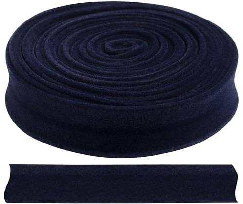 AERZETIX - C71939 - Velourband Schrägband Samtband 3 Meter x 18 mm - aus Viskose 39% Baumwolle 32% und polyamid 29% - nähen Stoff - Farbe dunkelblau