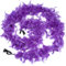 GORGECRAFT Truthahn-Federboa 2m Lang 15.5~20cm Bunte Federboas Violett Dicke Flauschige Federboas Federschal Kostümzubehör Für Halloween Karneval Tanzparty Cosplay Kostümdekor