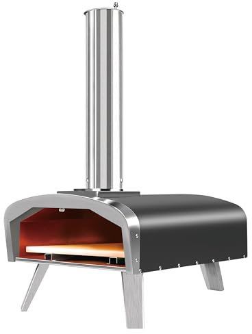 Hornos de pizza de leña para exteriores, máquina de pizza portátil móvil al aire libre para patio trasero