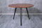 SAM Runder B-Ware Esszimmertisch Belina 120 cm, Akazienholz massiv, Esszimmertisch mit Gerader Kante nussbaumfarben, Metallgestell Schwarz, massiver Holztisch, Tischplatte 26mm