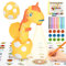 MOMSIV Projecteur de Dessin pour Enfants - Motif Licorne - Jouet de Suivi et Planche à Dessin - 96 Motifs Colorés - Cadeau pour Garçons et Filles - Jaune