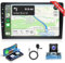Hodozzy Android 2GB+64GB Radio de Coche 2 DIN,Pantalla Táctil de 10.1 Pulgadas Navegación GPS con Carplay Inalámbrico Android Auto Mirror Link Pantalla Coche Bluetooth,WiFi,FM/RDS/DSP + Cámara