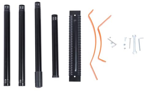 Manual Weed Grass Cutter, Long Handle Steel Manual Grass Whip with Double Edged Blade, Easy to Assemble Ergonomic Manual Weeders Cutting Tool for Garden, Yard (4 Sections)