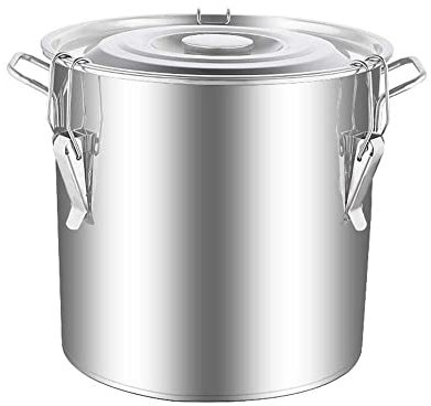 BYWXW Cubo de Arroz de Acero Inoxidable,Tanque Hermético 304 Barriles de Acero Inoxidable,Olla de Sopa con Tapa Olla Contenedores Grandes Arroz,Harina,Legumbres(Size:5L)