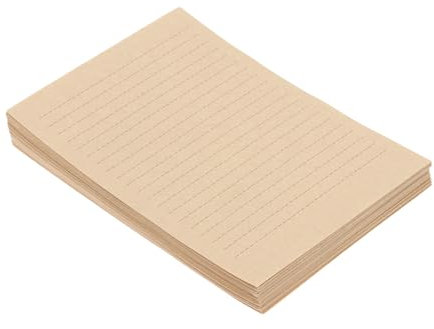 Garneck Vintage Schreibpapier A5 Liniert - Antikes Briefpapier Mit Linien Für Kreative Notizen - 100 Blatt Retro Kraftpapier Im Klassischen Design Ideal Für Büro Und Schule