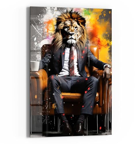 DEQOART Glasbild Echtglas | Motiv Majestät mit Stil | vertikal einteilig 40x60 cm | schöne Dekoration | Wandbild für Wohnzimmer, Schlafzimmer, Flur & Küche | moderne Wanddeko