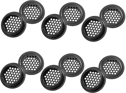 WHAMVOX 20stücke Edelstahl Lüftungsöffnungen Runde Belüftungsabdeckung Für Möbel Und Schränke Luftzirkulation Und Staubschutz Für Wohnräume Und Büros