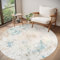 Homcomodar Abstrakter Teppich Rund 160cm Moderner Teppich Wohnzimmer Kurzflor Teppiche Beige Waschbar Runder Teppiche for Wohnzimmer Schlafzimmer Studie Heimbüro Dekor