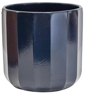 Ivyline Plant Pot Planter, Ceramic, Navy Blue, Small