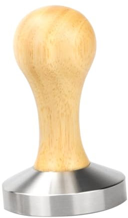 ABOOFAN Espresso Tamper Mit Holzgriff Und Edelstahlbasis Für Kaffee Druck Flacher Tamper Für Kaffeemaschine Leicht Zu Reinigen Bedienen