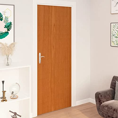 NQJIBUE Selbsthaftende Türfolien 4 Stück Eiche hell 210 x 90 cm PVC Dekor Fensterbehandlungen Fensterfolien
