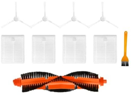 Accessori di Ricambio, Compatibili con Xiaomi, Accessori for Aspirapolvere Robot E10 E12 B112, Spazzola Laterale Principale, Filtro Hepa