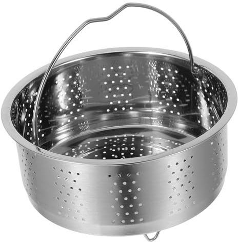 VILLFUL Olla Arrocera Vaporera De Acero Inoxidable, Vaporera, Vaporera, Olla Vaporera, Canasta Vaporera De Acero Inoxidable, Vaporera Para Albóndigas, Canasta Vaporera De Acero
