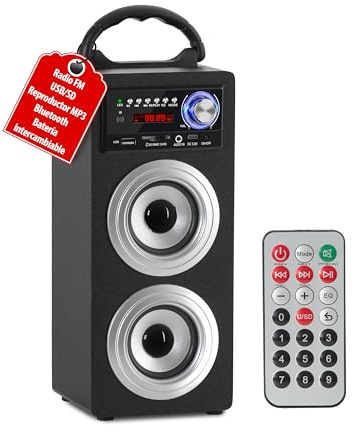 McGrey BS-20 Beachside Bluetooth Altoparlante Argento, 1020 mAh, 5 mm | Caratteristiche Principali, Altoparlante Bluetooth con batteria, Porte USB/SD per riproduzione MP3 e ingresso AUX, 5 mm)