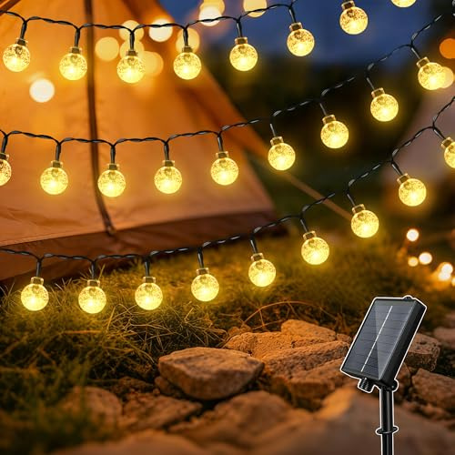 Hopexy Solar Lichterkette Aussen, 15m 150 LED Lichterkette Außen Wetterfest, 8 Modi, Solarlichterkette für Outdoor, Balkon, Garten, Terrasse, Pavillon, Camping, Warmweiß
