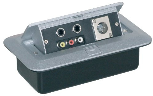 Pop-up AV Combination Plate With Jack Sockets Phono Sockets and Chassis Male 3 pin XLR Socket