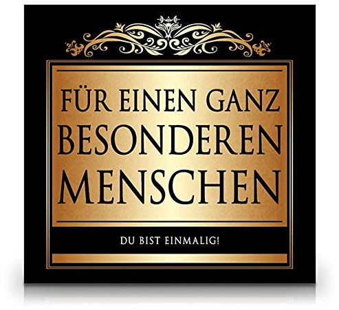 Udo Schmidt Aufkleber Flaschenetikett Etikett Für einen ganz besonderen Menschen Elegante Gold