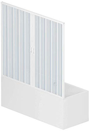 ROLLPLAST PINTO Puerta Mampara de bañera 150 CM de PVC Mod. Nina con Apertura Central