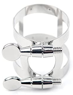 Rico Nickel Plated Ligature and Cap for Alto Sax