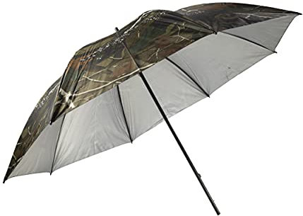 Januel - Postschirm – Regenschirm Camouflage – Leinwand 80 cm – Fuß verstellbar von 160 cm bis 240 cm – 90 cm gefaltet – Transporttasche mit Schulterriemen – Blattwerk aus Holz