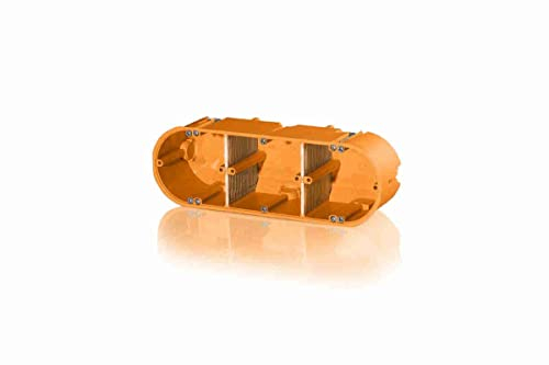 f-tronic Hohlwand-Gerätedose massiv, 3-fach, 60mm tief, HW30, orange, Inhalt: 5, 5 Stück