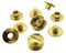 Gobrecht & Ulrich 25 x 3.5mm Book Binding Screws & Posts - Brass-coloured - Chicago Screws - 10mm head, 5mm hole diameter