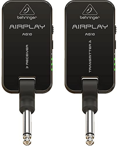 Behringer AIRPLAY GUITAR AG10 Sistema inalámbrico de guitarra de 2,4 GHz de alto rendimiento con latencia ultrabaja y batería recargable