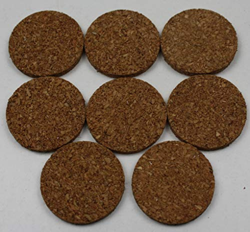 HKB ® 40 Stück Kork-Gleiter, rund ø = 28mm aus Naturkork, etwa 2,5mm stark, selbstklebend, für Steinboden, Steinplatten u.s.w., Hersteller Hettich, Artikel-Nr. 89793