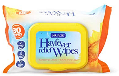 Nuage Hayfever Relief Wipes - Allergy Relief, Natural Remedy for Hay Fever, 30 Wipes (6 Packs)