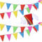 40 metros 80 Banderines Triangulares Bunting Banner Banners Multicolores para bodas Fiestas de Cumpleaños Jardín Marca Apertura Decoraciones para el hogar