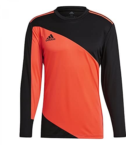 adidas Men's Squadra 21 Goalkeeper Jersey, Black/App Solar Red, L