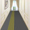 Coureur de tapis contemporain pour couloir, escaliers de cuisine Escaliers étroits Tapis de surface 1m/1.5m/2m/2.5m/3m/3.5m/4m/4.5m/5m/5.5m/6m , tapis de course avec support antidérapant - gris / or