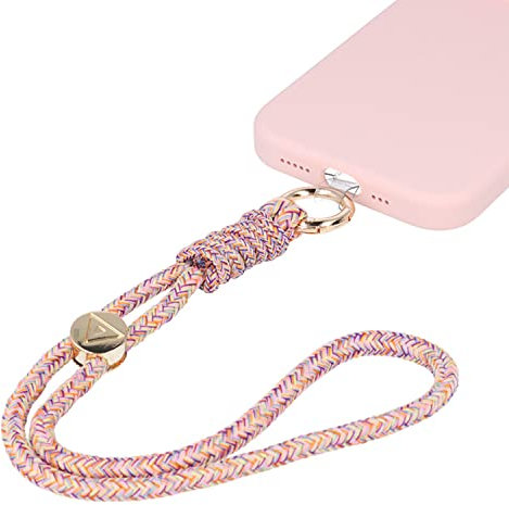 Pulsera + Adaptador para el móvil. [EL Accesorio DE Moda]. Colgantes de Mano para Móvil y Accesorios. [PULSERADE CORDÓN Premium DE MÓVIL DE Colores]. (Brillo - Rosa)