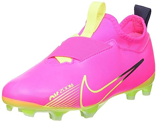 NIKE Zoom Vapor 15 Academy FG/MG, Zapatillas de fútbol Unisex niños, Pink Blast/Volt-Gridiron, 34 EU