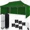 Economic Star Partyzelt Wasserdicht mit 3 Seitenteile + 12x Partyzelt Heringe + Schutzhülse für Rennzelt, UV-Schutz 50+ Pop-Up Faltpavillon 3x6 (3x6, Grün)